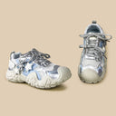 Silver X Teddy Blue Star Kawaii Chunky Sneakers – Women's Bear Bobo's House 