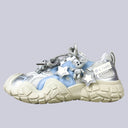 Silver X Teddy Blue Star Kawaii Chunky Sneakers – Women's Bear Bobo's House 