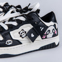 Sparkly Eyed Panda Chunky Black Shoes - Unisex Bobo's House 