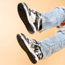 Sparkly Eyed Panda Chunky Black Shoes - Unisex Bobo's House 