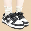 Spooky Cute Ghost Chunky Black Sneakers - Unisex Ghost Bobo's House 