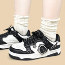 Spooky Cute Ghost Chunky Black Sneakers - Unisex Ghost Bobo's House 