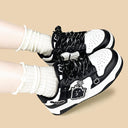 Spooky Cute Ghost Chunky Black Sneakers - Unisex Ghost Bobo's House 