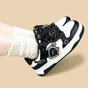 Spooky Cute Ghost Chunky Black Sneakers - Unisex Ghost Bobo's House 