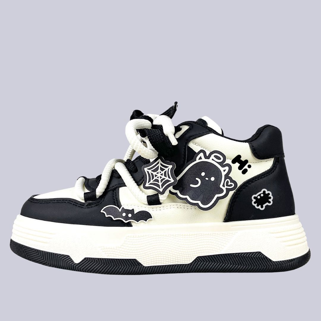 Spooky Cute Ghost Chunky Mid Top Shoes - Unisex
