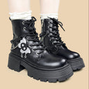 Starfall Ghost Cloud Dark Kawaii Platform Boots - Women's Skeleton Bobo's House 