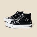 Starry Night Black High Top Canvas Shoes - Unisex 0 Bobo's House 