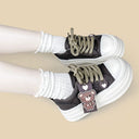 Stitched Teddy Chocolate Chunky Platform Sneakers – Women's Bear Bobo's House 