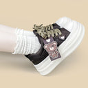 Stitched Teddy Chocolate Chunky Platform Sneakers – Women's Bear Bobo's House 