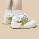 Sunny Side Duck Print Charms Chunky Sneakers - Women's Duck Bobo's House 