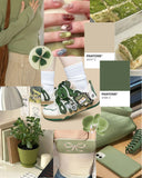 Super Shy Dino Cat Chunky Green Sneakers - Unisex Cat Bobo's House 