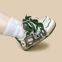 Super Shy Dino Cat Chunky Green Sneakers - Unisex Dinosaur Bobo's House 