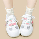 Sweet Escape Cherry Charm White Mesh Sneakers – Women’s Food Bobo's House 