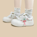 Sweet Escape Cherry Embroidered Chunky Sneakers - Women's Food Bobo's House 