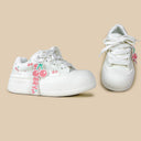 Sweet Escape Cherry Embroidered Chunky Sneakers - Women's Food Bobo's House 