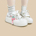 Sweet Escape Cherry Embroidered Chunky Sneakers - Women's Food Bobo's House 