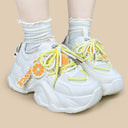 Sweet Escape Orange Cloud Chunky Sneakers - Women's Food Bobo's House 