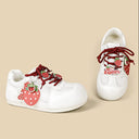 Sweet Escape Strawberry Charm White Mesh Sneakers – Women's Food Bobo's House 