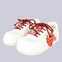 Sweet Escape Strawberry Charm White Mesh Sneakers – Women's Food Bobo's House US 5 | EU 35 