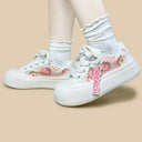 Sweet Juicy Peach Print Chunky Sneakers - Women's Food Bobo's House 