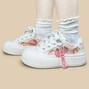 Sweet Juicy Peach Print Chunky Sneakers - Women's Food Bobo's House 