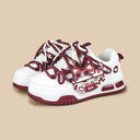 Sweetheart Meow Chunky Casual Red Sneakers – Unisex Cat Bobo's House 