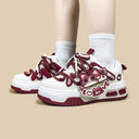 Sweetheart Meow Chunky Casual Red Sneakers – Unisex Cat Bobo's House 