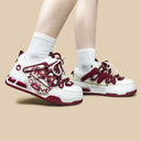 Sweetheart Meow Chunky Casual Red Sneakers – Unisex Cat Bobo's House 