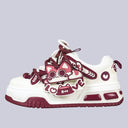 Sweetheart Meow Chunky Casual Red Sneakers – Unisex Cat Bobo's House M 3 | W 5 | EU 35 