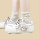 Tabby & Fish Kawaii White Mesh Sneakers – Women’s Cat Bobo's House 