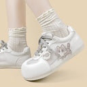 Tabby & Fish Kawaii White Mesh Sneakers – Women’s Cat Bobo's House 