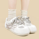 Tabby & Fish Kawaii White Mesh Sneakers – Women’s Cat Bobo's House 