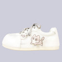 Tabby & Fish Kawaii White Mesh Sneakers – Women’s Cat Bobo's House US 5 | EU 35 