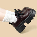 Teddy Bear Dark Kawaii Platform Oxford Shoes - Women's Bear Bobo's House 