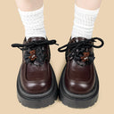 Teddy Bear Dark Kawaii Platform Oxford Shoes - Women's Bear Bobo's House 