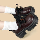 Teddy Bear Dark Kawaii Platform Oxford Shoes - Women's Bear Bobo's House 