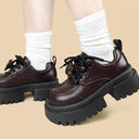 Teddy Bear Dark Kawaii Platform Oxford Shoes - Women's Bear Bobo's House 