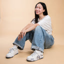 Ultra Chubby Kabbu Sharku Casual White Sneakers - Women's Shark Bobo's House 