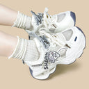 Ultra Chubby Kabbu Sharku Cream Platform Sneakers – Women's Shark Bobo's House 