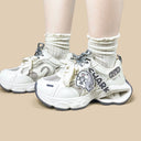 Ultra Chubby Kabbu Sharku Cream Platform Sneakers – Women's Shark Bobo's House 