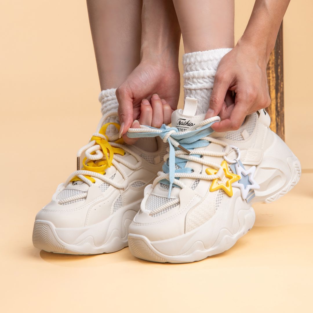 Ultra Chunky Sole Bright Star White Sneakers - Women's