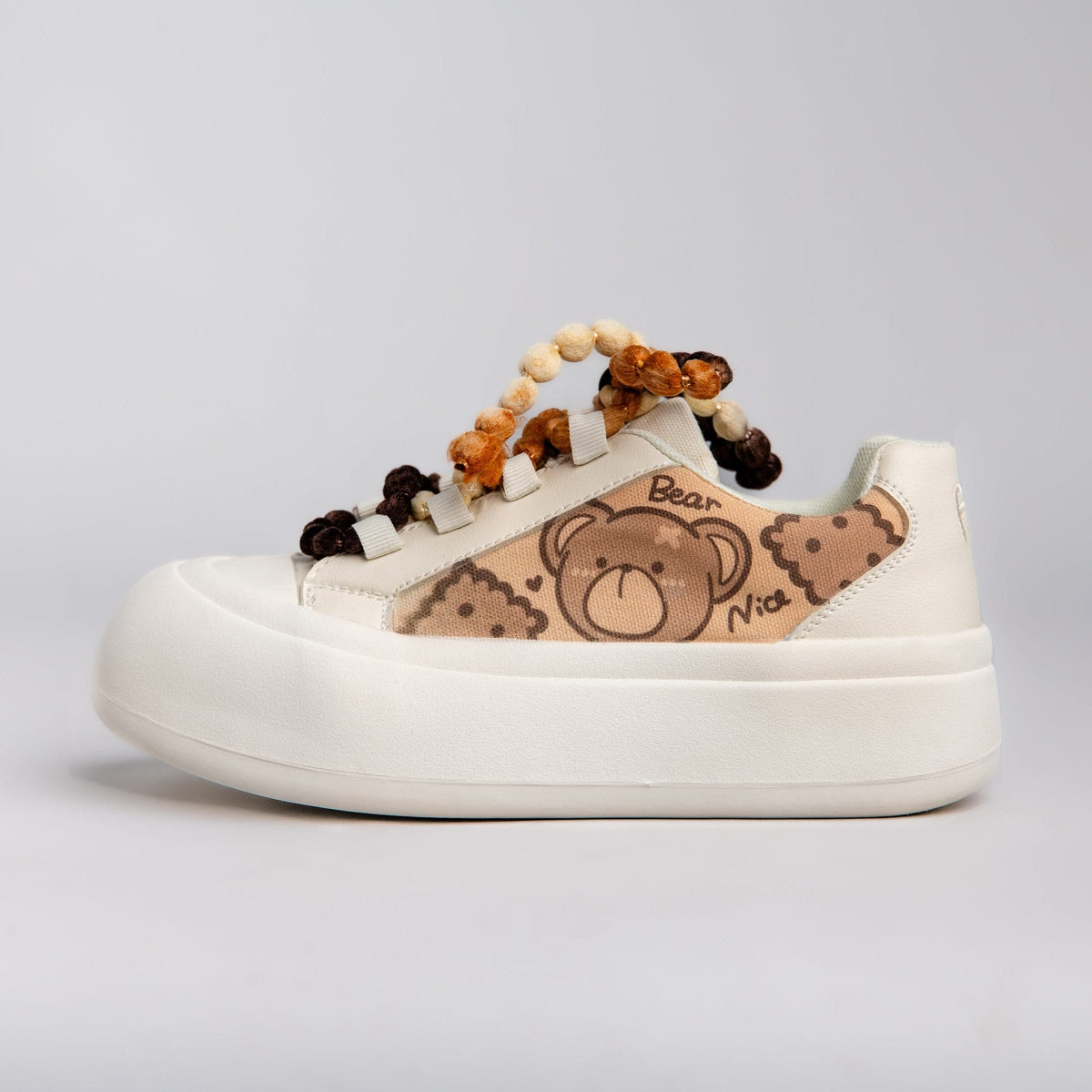 Ultra Chunky Sole Brown Bear Casual Sneakers - Women&#39;s Bobo&#39;s House 