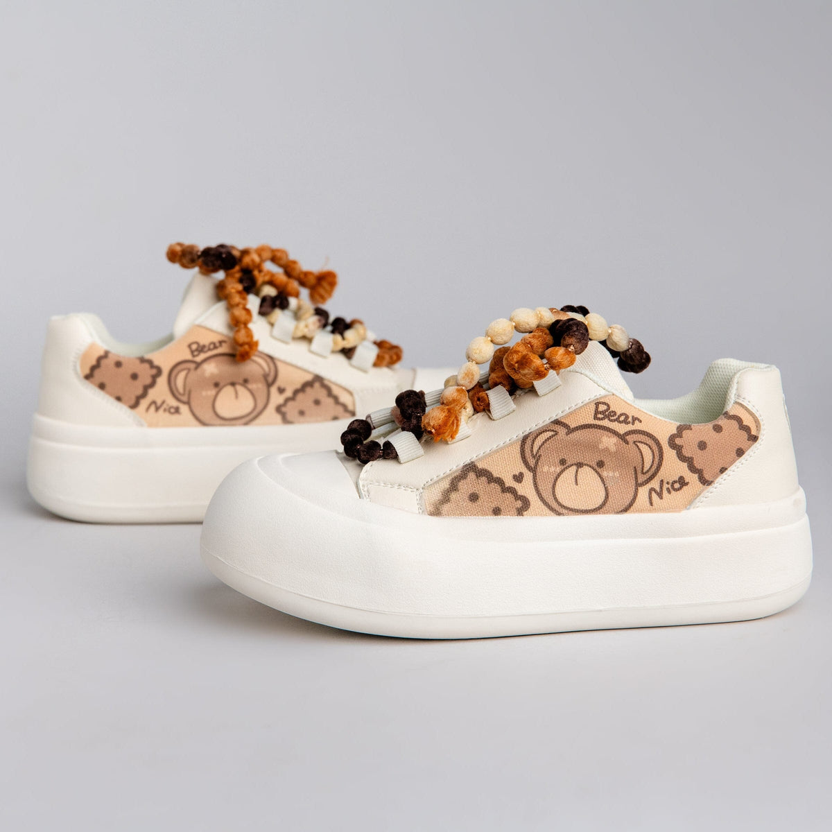 Ultra Chunky Sole Brown Bear Casual Sneakers - Women&#39;s Bobo&#39;s House 