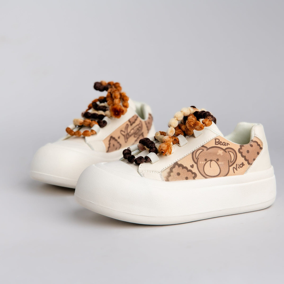 Ultra Chunky Sole Brown Bear Casual Sneakers - Women&#39;s Bobo&#39;s House 