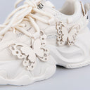 Ultra Chunky Sole Lovely Butterfly White Sneakers - Women's Bobo's House 