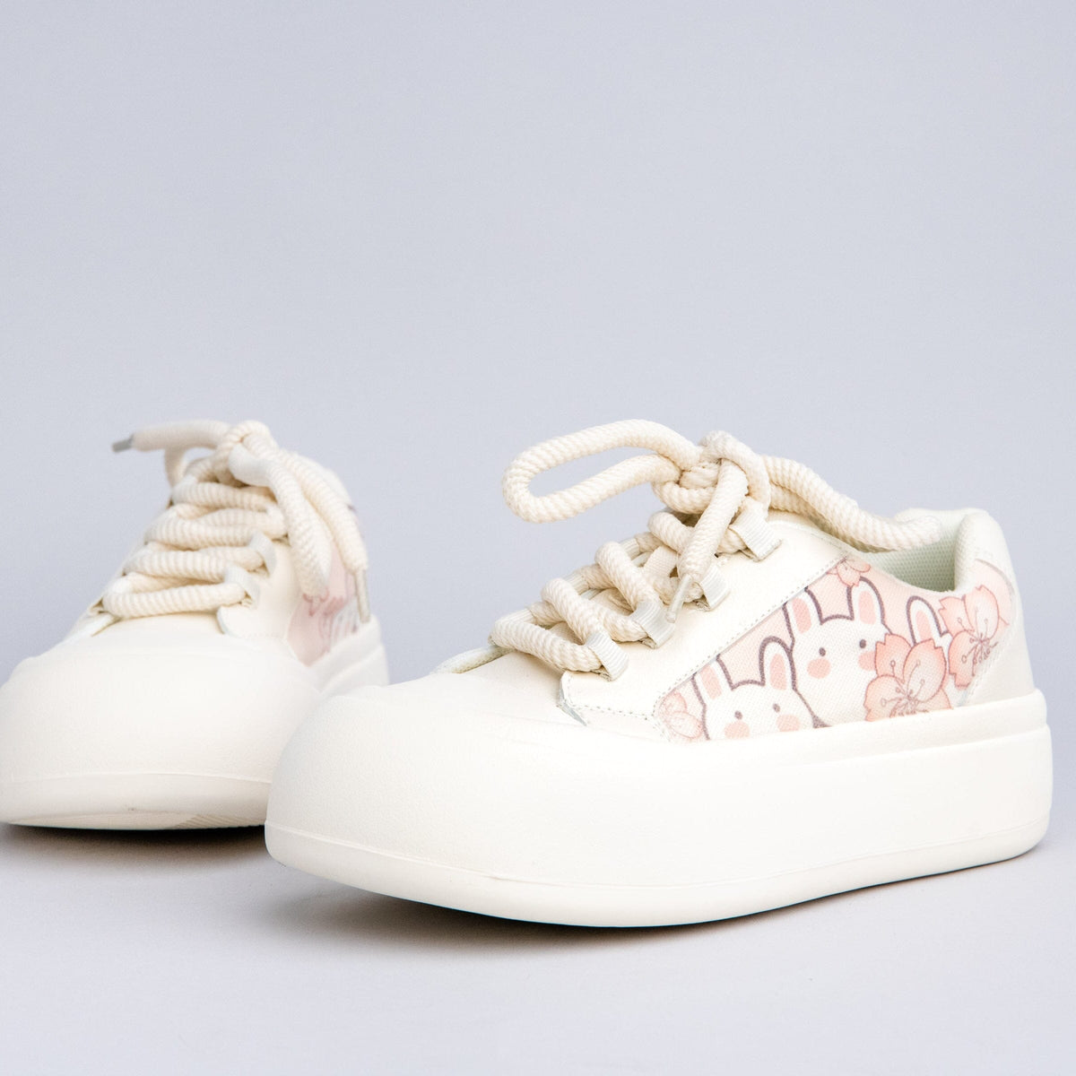 Ultra Chunky Sole Sakura Bunny Casual Sneakers - Women&#39;s Bobo&#39;s House 