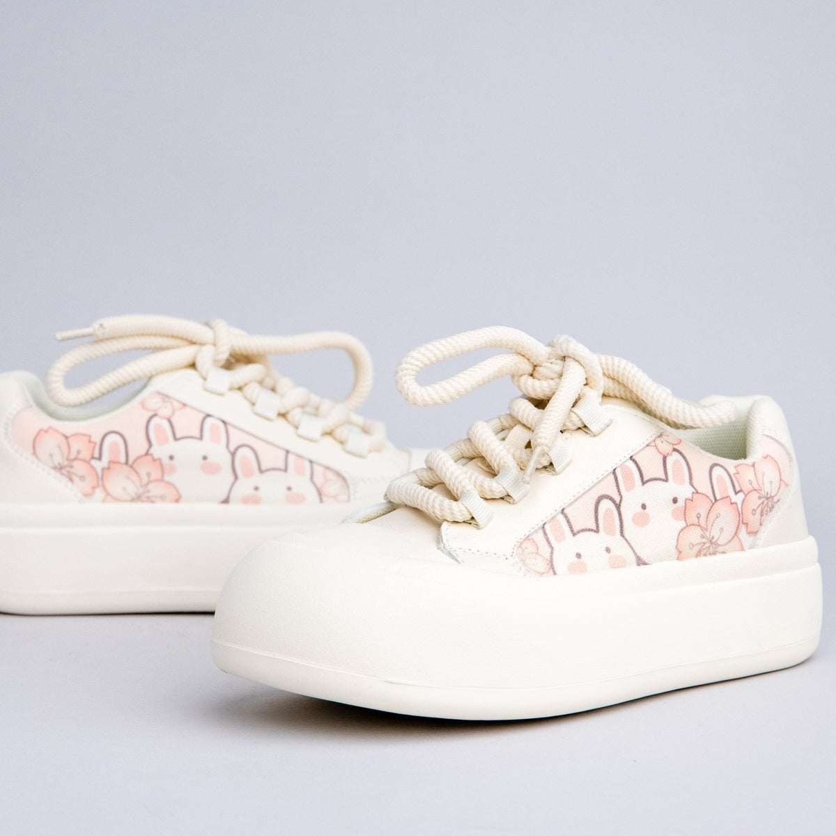 Ultra Chunky Sole Sakura Bunny Casual Sneakers - Women&#39;s Bobo&#39;s House 