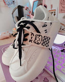Ultra Kawaii Kitty Colorblock White Sneakers - Women's 0 Bobo's House 
