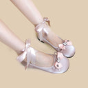 Ultra Pretty Kitty Bow Satin Ribbon Ballet Flats - Women's Bobo's House 
