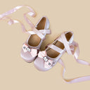 Ultra Pretty Kitty Bow Satin Ribbon Ballet Flats - Women's Bobo's House 